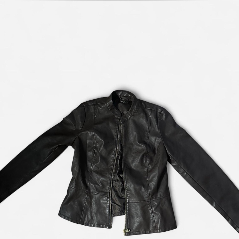 Baccini Women's Classic Black Leather Jacket